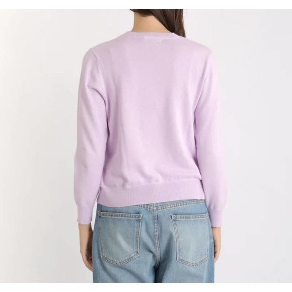 NEW Claire V. Classic Sweater Oiu Lavender Pullover Large Crew Neck Sweater - Picture 3 of 8